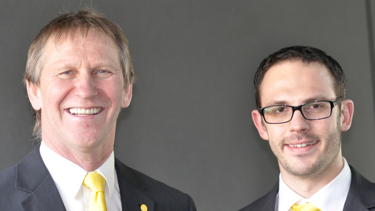 Managing Director H. Graspointner and R. Meier Managing Director H. Graspointner (left) and R. Meier.